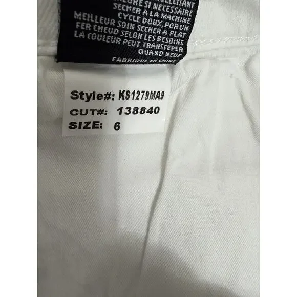 Kut From the Kloth Shorts Womens 6 Gidget Fray Cut Offs Denim White 3” Inseam - Picture 7 of 11